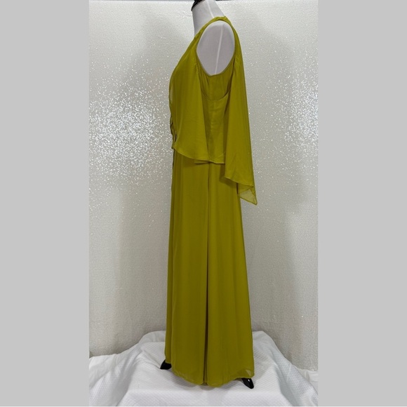oliphant green dress Soleil Sage Flirty V-Neck Maxi Dress main image 0